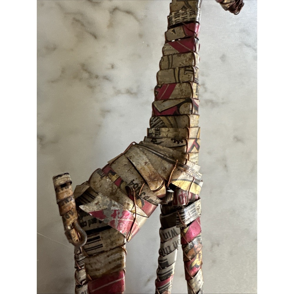 Giraffe Aluminum Can African Art Sculpture Safari 9 In - Picture 8 of 16